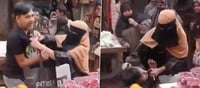 Muslim Woman Slaps Man 14 Times in 48 Seconds As He Touched Inappropriately In Kanpur Market